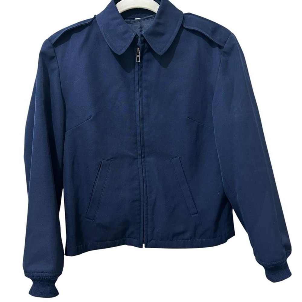 Neptune Garment Co USAF Military Jacket Womens Reg 6 Blue Poly Wool Liner Coat